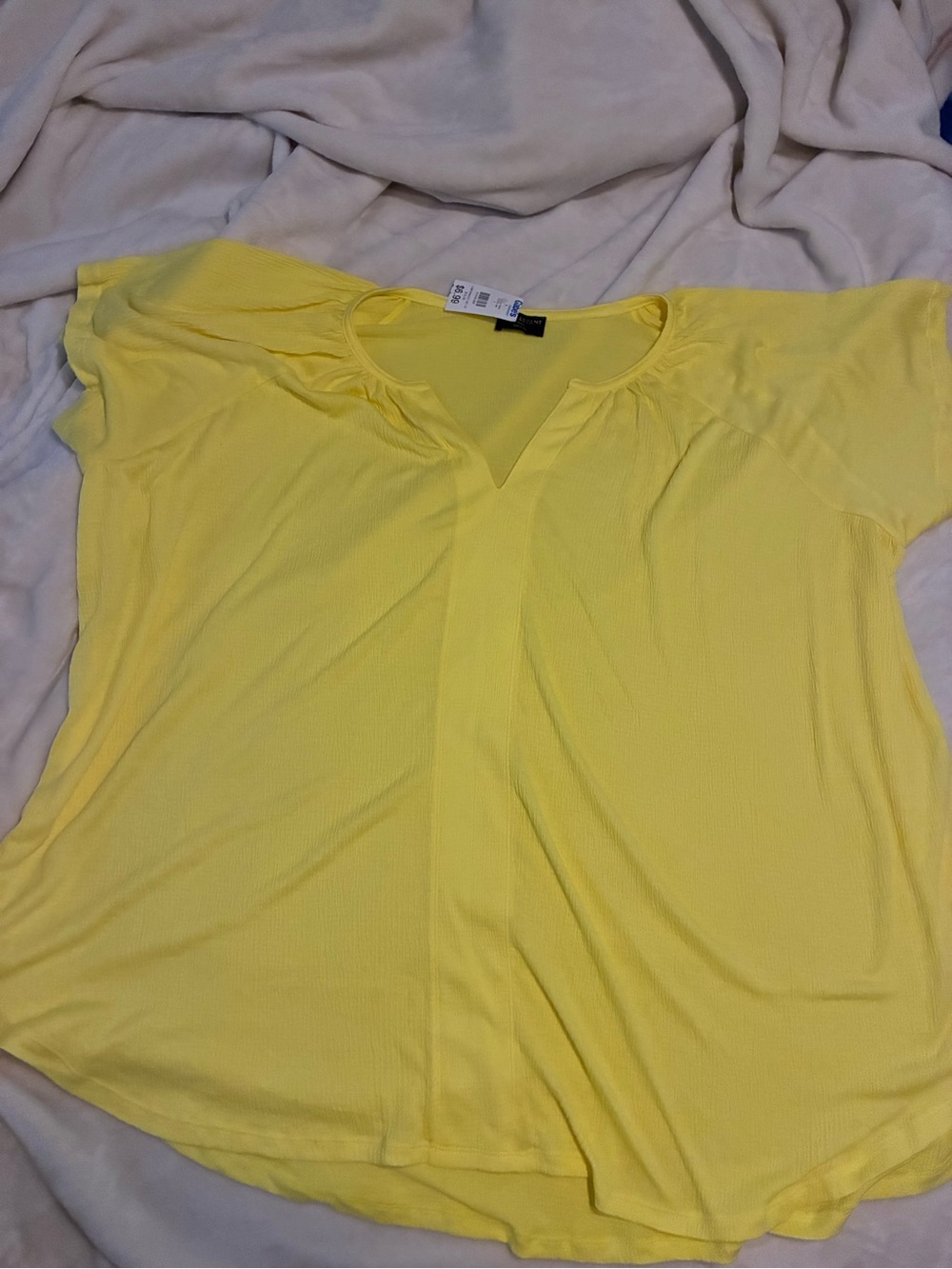 Lane Bryant short sleeves yellow top size 18/20